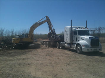 scrap metal loading