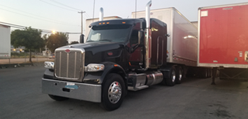 black peterbilt truck